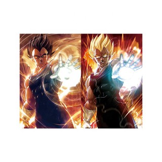 Poster 3D biến hình Dragon Ball 7 viên ngọc rồng - Majin Vegeta - Trang trí góc gaming, làm việc