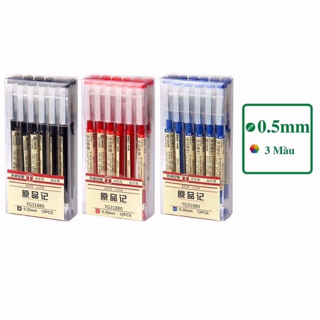 Bút Muji DecorMe bản dupe bút gel đen xanh đỏ viết đều mực phụ kiện văn phòng phẩm (1 chiếc)