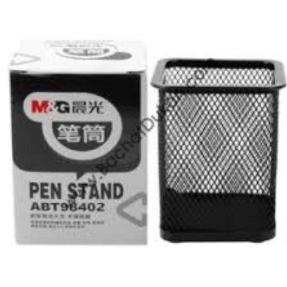 Khay, cốc cắm bút sắt đen vuông không han gỉ  - văn phòng phẩm chính hãng giá rẻ - HV Store 244