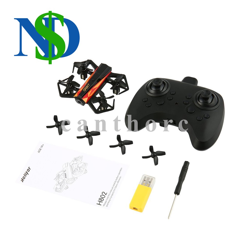 HY30 Camera Quadcopter Mini RC Drone Wifi FPV Máy Bay Đèn LED Hỗ Trợ Máy Bay Lật 360 Độ