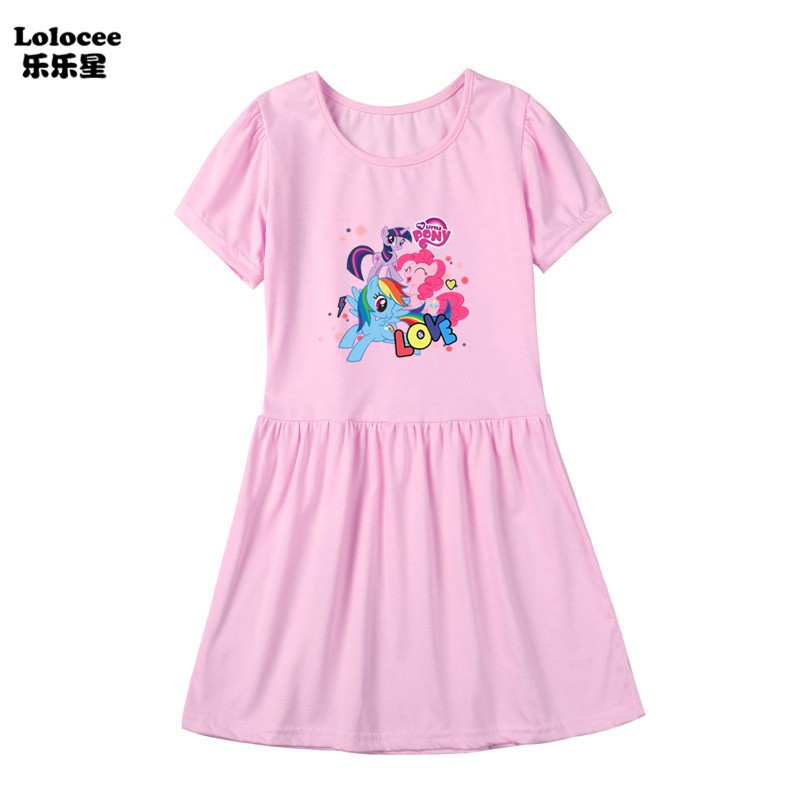 Cô gái My Little Pony Dress Trang phục Unicorn Fancy Summer Holiday Party Dress