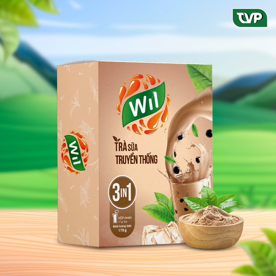 Trà sữa truyền thống WIL 3 in 1 hộp 170g (10 gói x 17g)