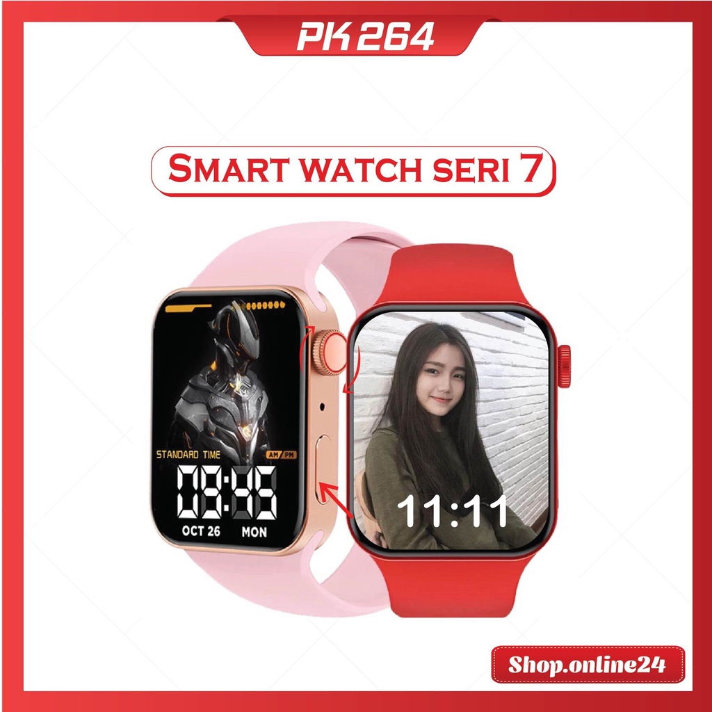 Đồng Hồ Thông Minh Seri 7 Nghe gọi bluetooth 44mm Smart Watch mới nhất 2021 dùng cho smart phone
