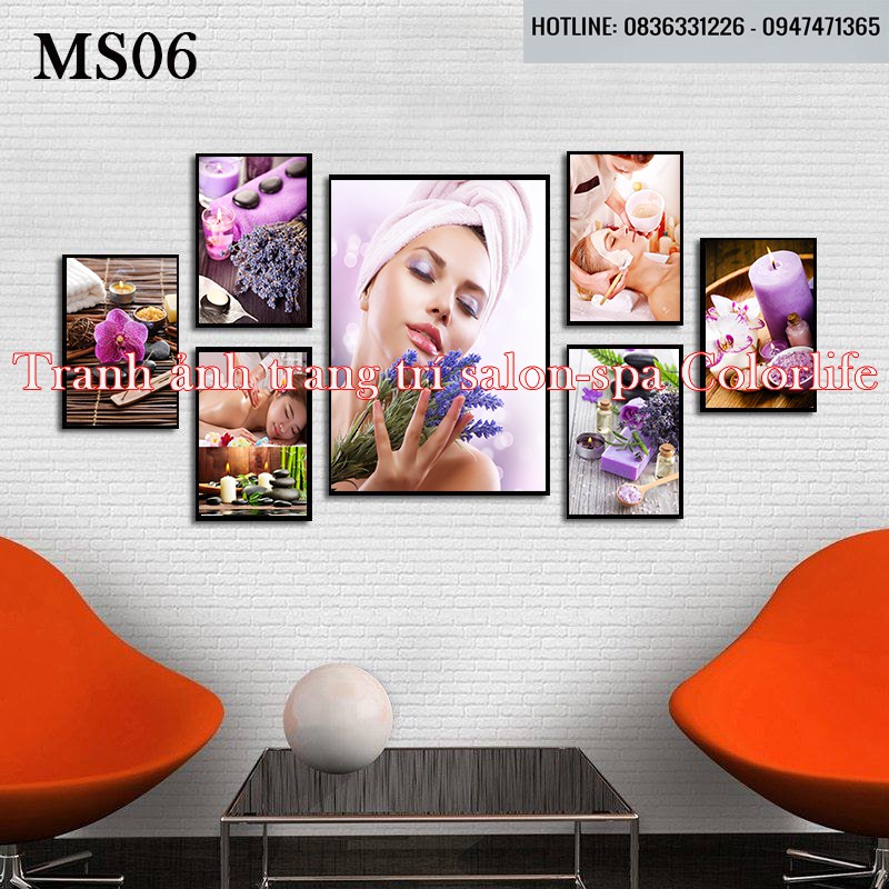 BỘ TRANH SPA TRANH DÁN TƯỜNG SPA SIÊU ĐẸP GIÁ XƯỞNG B72 COLORLIFE