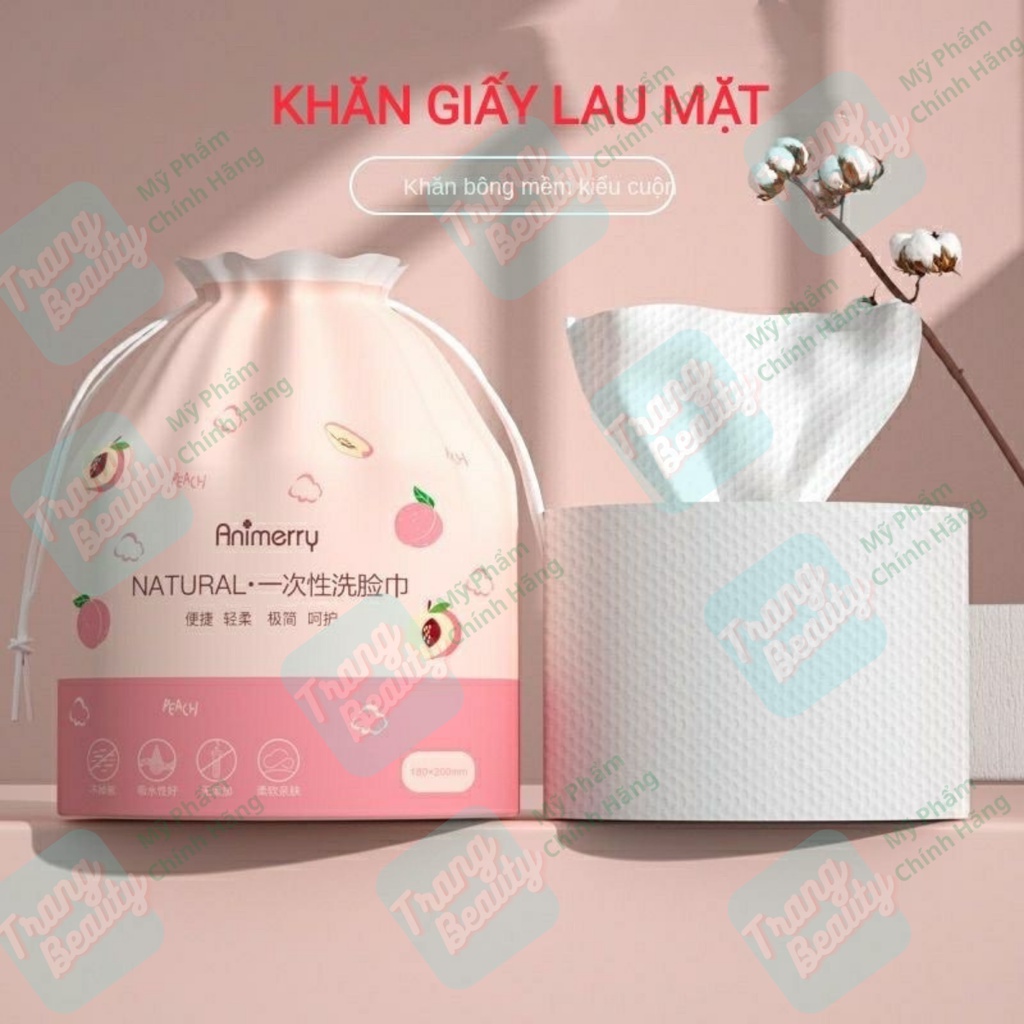 Khăn Mặt Khô Animerry Dùng Một Lần Lau Khô, Lau Ướt , Giấy Lau Mặt Dùng Một Lần
