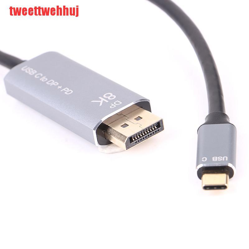 Cáp Chuyển Đổi Usb C Sang Displayport 1.4 8k Usb-C Pd 8k @ 60hz Thunderbolt 3 To Displayport