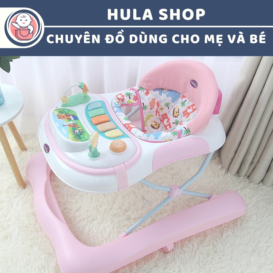 Xe tập đi 2 giai đoạn nâng hạ độ cao màu hồng Mastela W1123