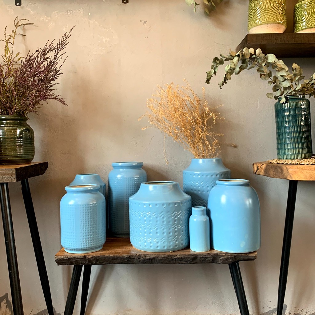 ̣̣̣̣̣(Ảnh Shop Chụp) Bình Gốm Decor- Trang Trí Nhà Cửa Vintage Của Mê Thảo Flower- Ib Shop Để Chọn Mẫu