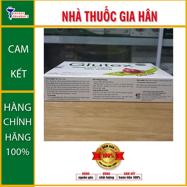 GLUTEX- Hỗ trợ hạ và ổn định đường huyết hiệu quả (hộp 30 viên)