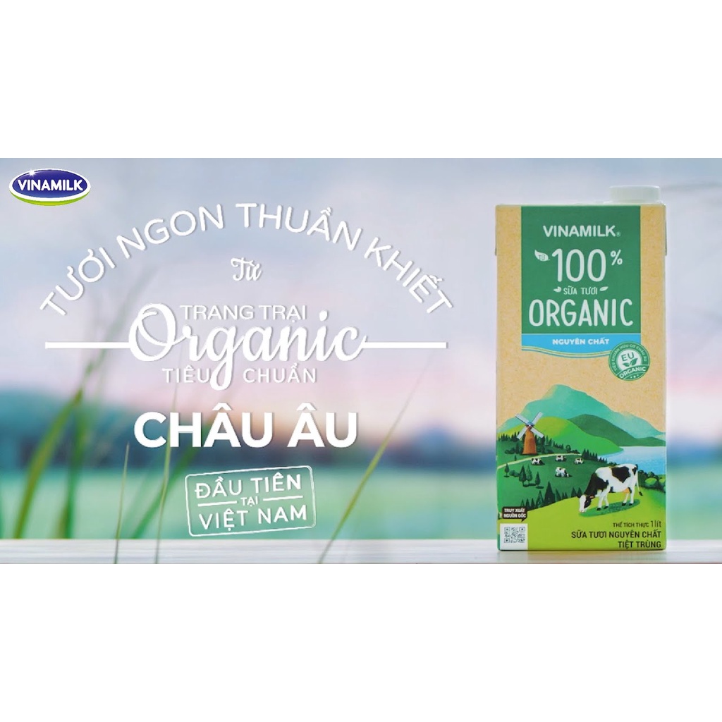 THÙNG 48 HỘP SỮA TƯƠI VINAMILK ORGANIC 180ML