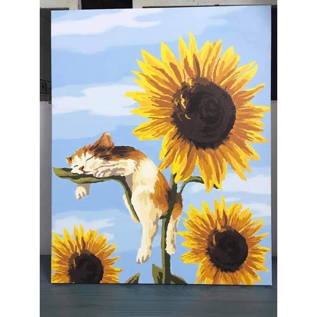 Tranh tô màu theo số các mẫu hướng dương đẹp nhất