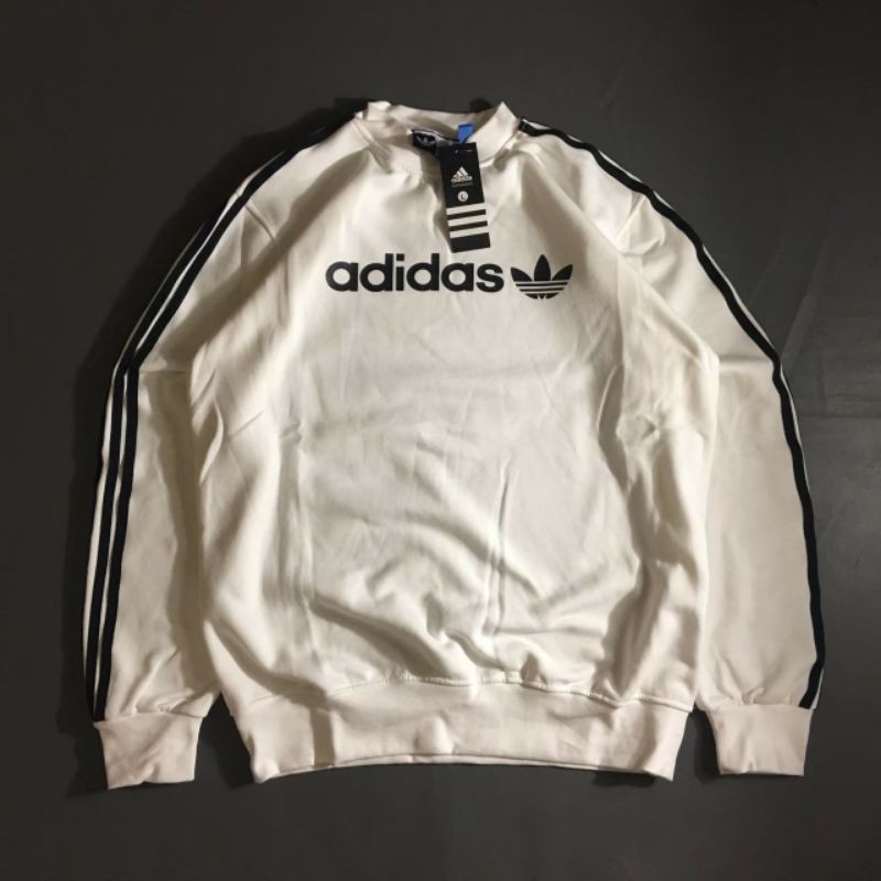 Áo Sweater Adidas Cổ Tròn In Chữ Thời Trang Năng Động