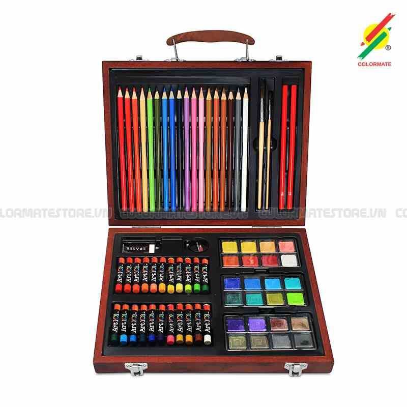 Bộ Màu Vẽ Hộp Gỗ MS-74W