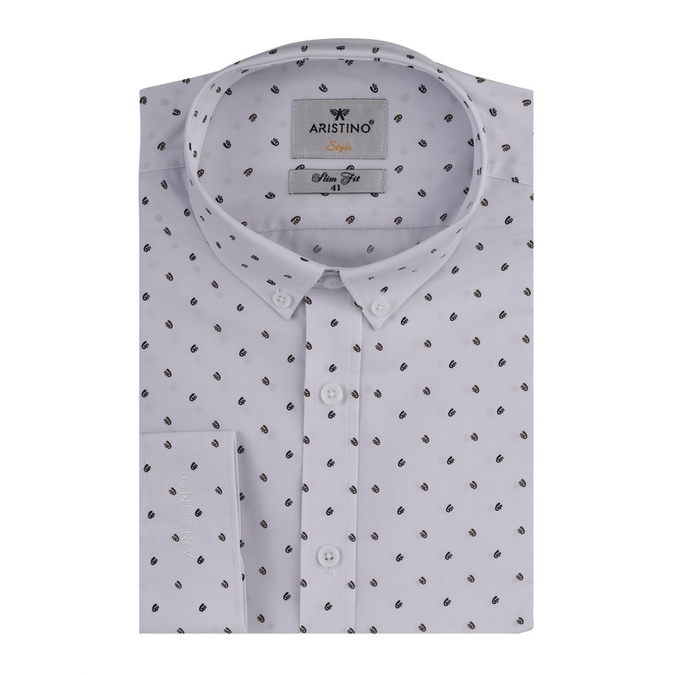 (MAIHSM25K) Áo sơ mi nam dài tay ARISTINO slim  sợi sồi ALS24207 (xả)