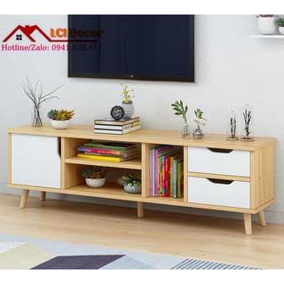 [ Giá xưởng ] Kệ tivi chân gỗ sồi LCI-1945, Kích thước (140*30*41cm), Gỗ MDF 12mm chống thấm tốt