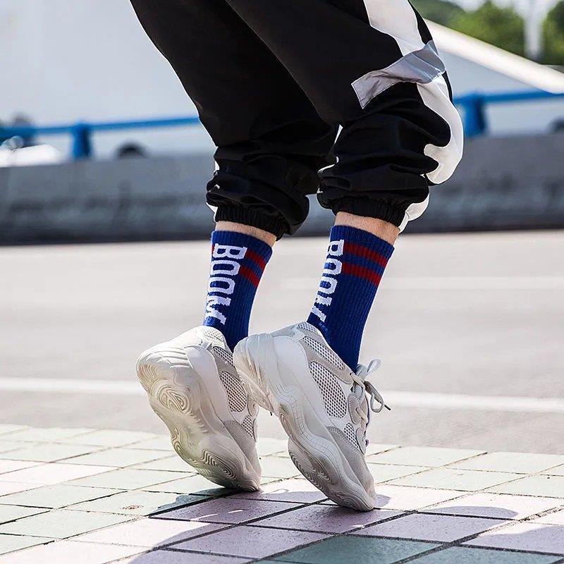 Vớ Thể Thao Cổ Cao Phong Cách Hàn Quốc Cho Cặp Đôi