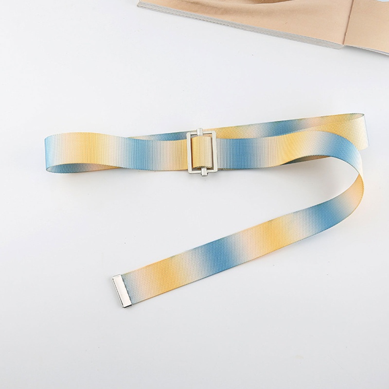 Thắt Lưng Vải Canvas Họa Tiết Kẻ Sọc Hợp Thời Trang