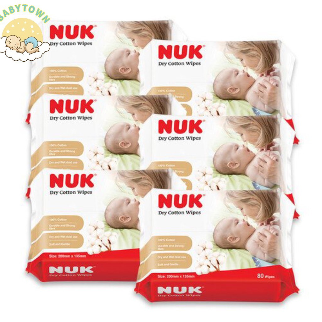 NUK - Khăn Vải Khô Đa Năng (80cái/gói)