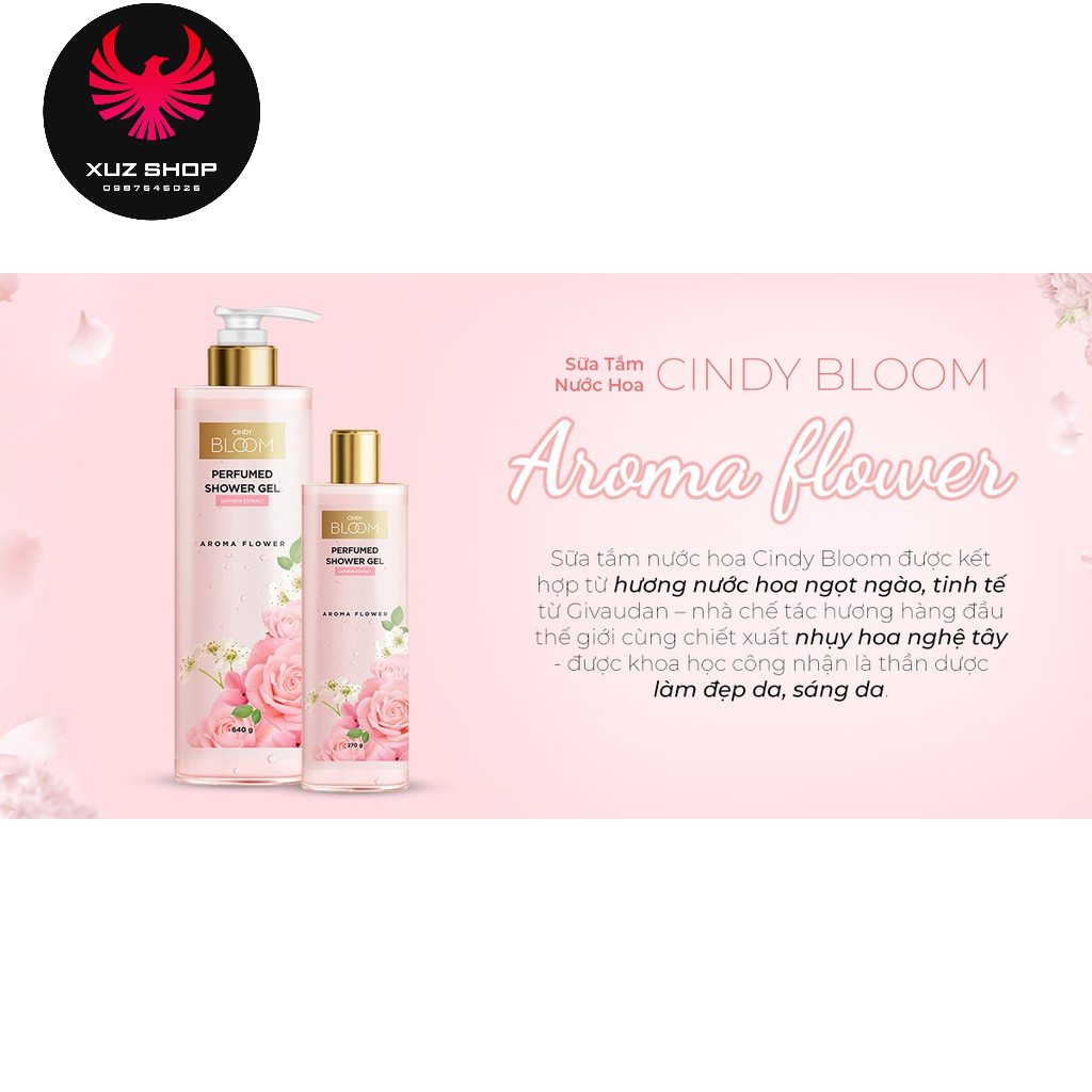 Sữa tắm Cindy Bloom Aroma Flower hương nước hoa 640g