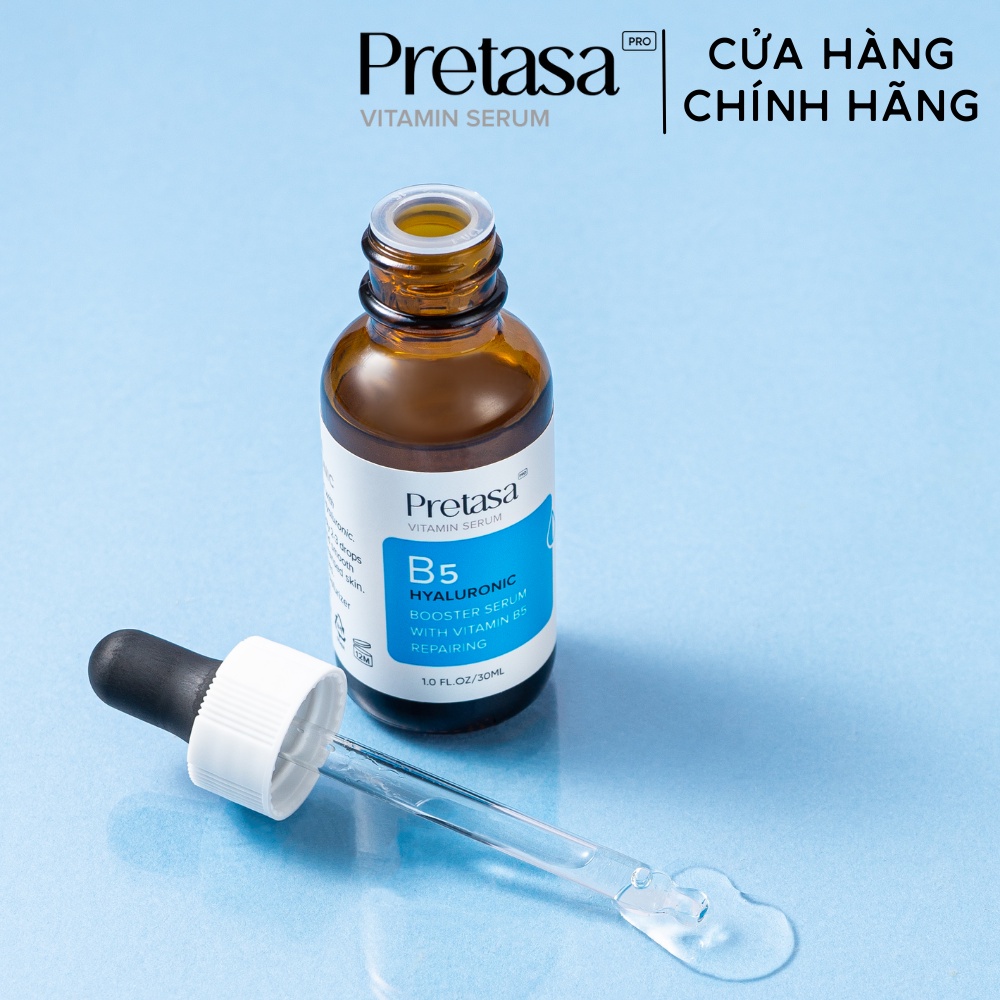 Serum B5 phục hồi da, cấp ẩm da căng bóng PRETASA - B5 Hyaluronic Serum