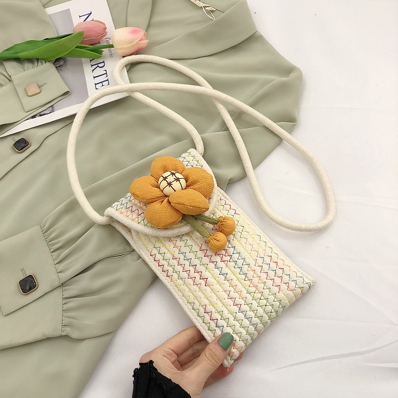 IELGY Túi Đựng Điện Thoại Di Động Bằng Vải Lanh cotton Dệt Thời Trang Cho Nữ