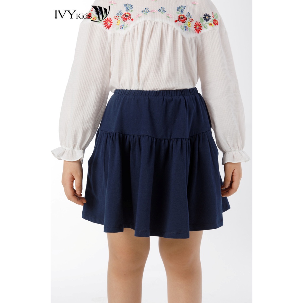 Chân váy thun xòe 2 lớp bé gái IVY moda MS 31G1391