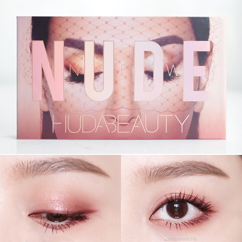 Bảng phấn mắt New Rose HUDA beauty 18 màu hoa hồng nude