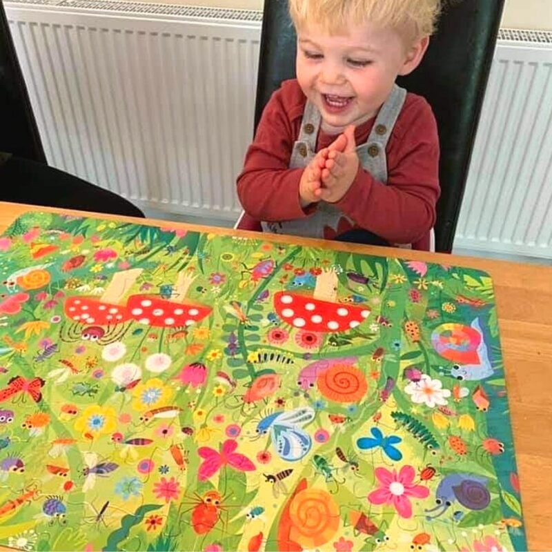 Bộ Xếp Hình Cho Bé Usborne Puzzle B00k and Jigsaw Bugs