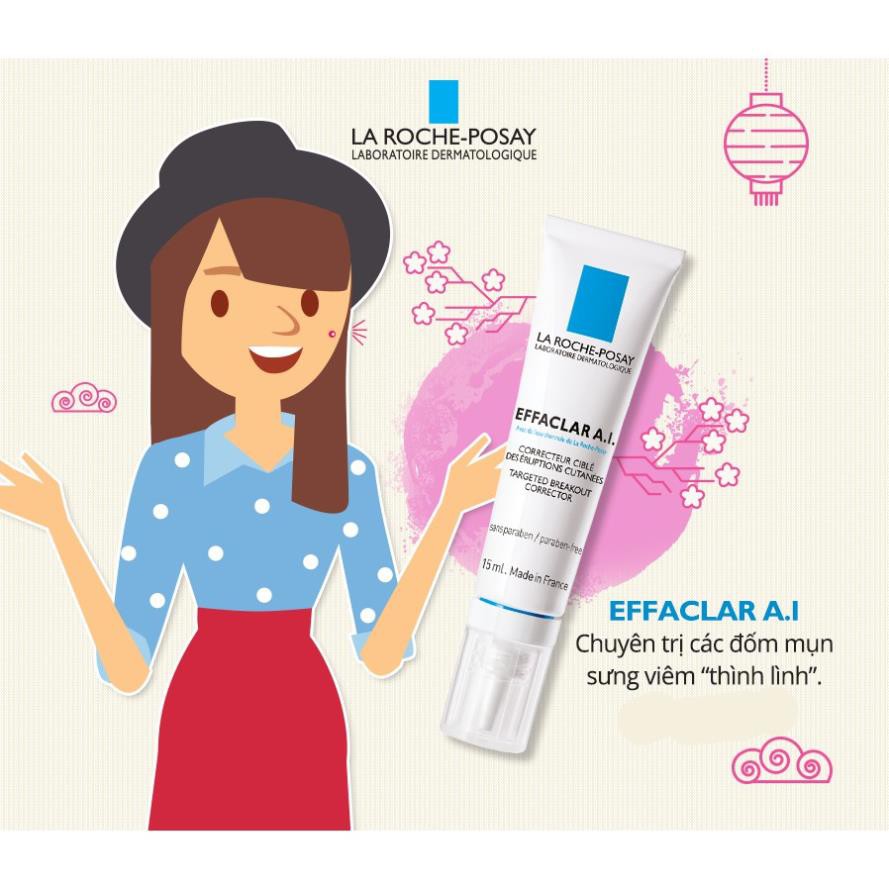 La Roche Posay AI - Kem giảm mụn La Roche-Posay AI Effaclar chuyên biệt 15ml