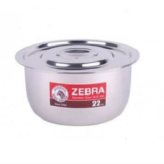 Thố INDIAN 1 đáy sâu lòng có nắp ZEBRA - size 22cm - 170022
