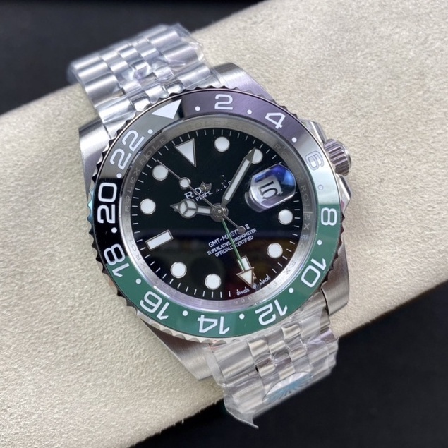 Đồng Hồ Nam Automatic GMT Master II , Size 41mm , Dây Thép , Viền 2 Màu