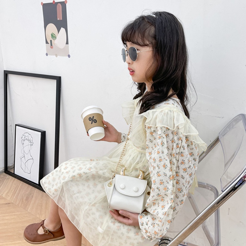 Túi Đeo Chéo Da PU Họa Tiết Hoạt Hình Dễ Thương Cho Bé Gái