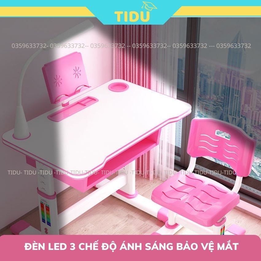 bộ bàn ghế học sinh chống gù chống cận thông minh cho tre em Tidu Z04 kích thước lớn 50x80