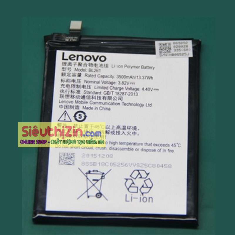 PIn lenovo K5 note chính hãng, thay pin k5 note