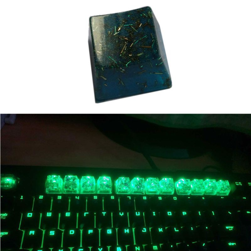 wee Handmade Customized OEM Profile Resin Keycap for Cherry MX Switches Mechanical Keyboard RGB Translucent Resin Keycap