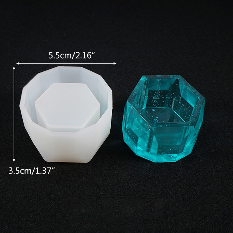 Set 3 Khuôn Silicon Hình Lục Giác Làm Đồ Trang Sức Thủ Công