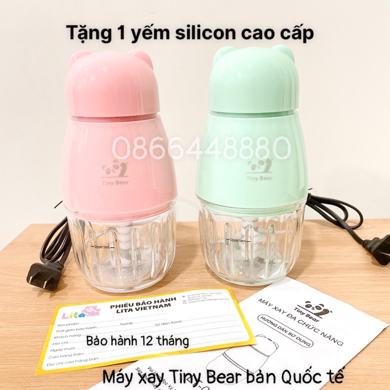 Máy Xay Tiny Bear Bản Quốc Tế Cối Thuỷ Tinh Hình Con Gấu