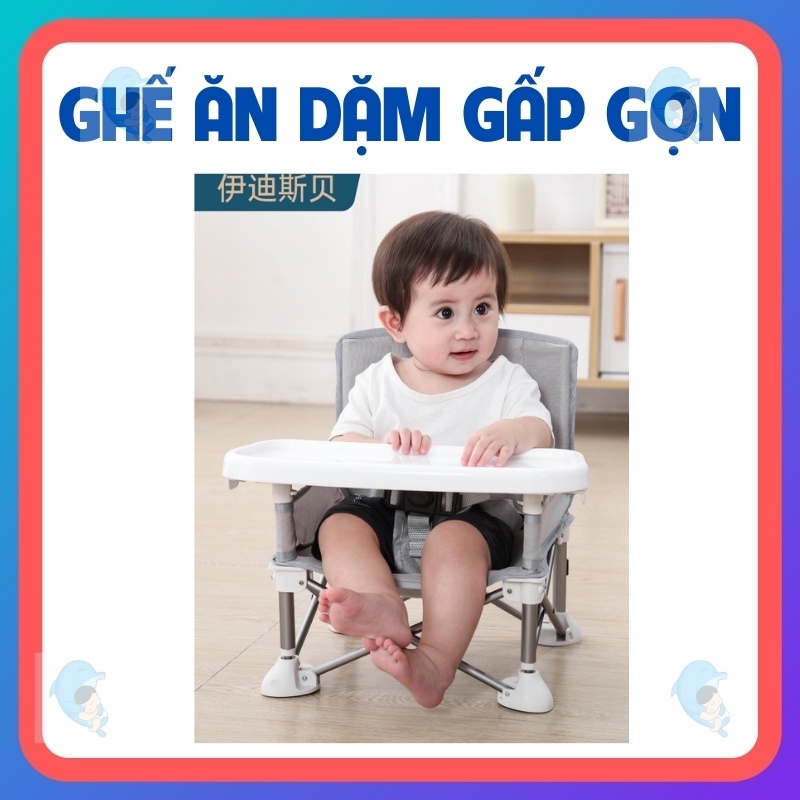 Ghế Ăn Dặm Gấp Gọn Bản Trung Gọn Nhẹ Chắc Chắn Tiện Lợi Cho Bé Mang Theo Khi Đi Du Lịch