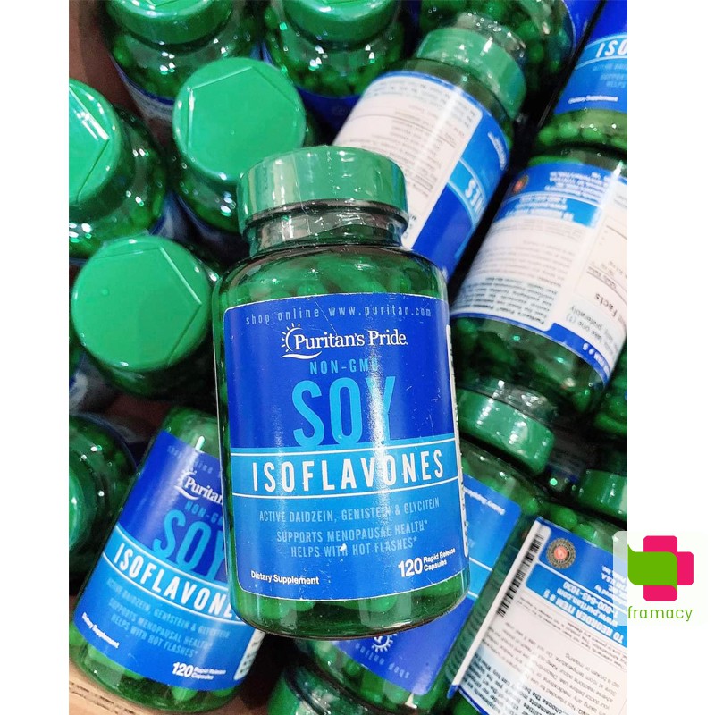 Tinh chất mầm đậu nành Soy Isoflavones 750mg, USA (120 viên) giúp làm đẹp da tóc và cân bằng nội tiết tố