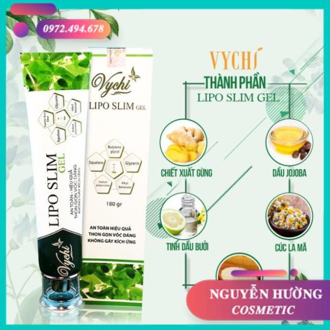 Gel tan mỡ/Kem tan mỡ - LIPO SLIM GEL VYCHI - giảm 3-5cm vòng bụng sau 1 TUẦN