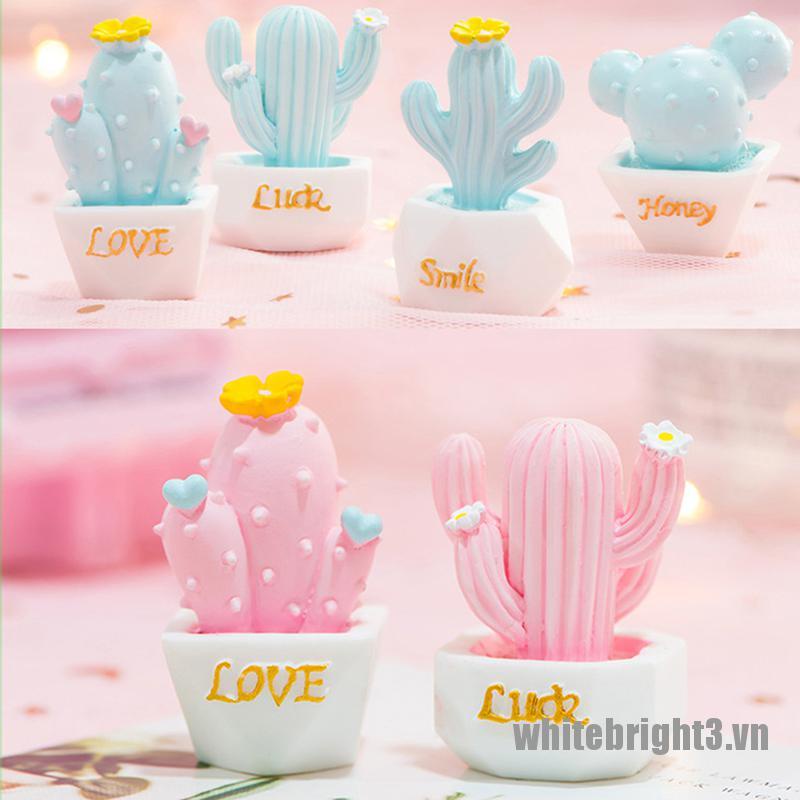 1 Cây Xương Rồng Mini Bằng Nhựa Resin Dễ Thương 10 Cái