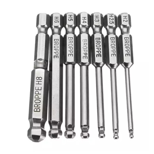 Bộ 7 cái lục giác máy khoan 65mm (loại tốt không rỉ)