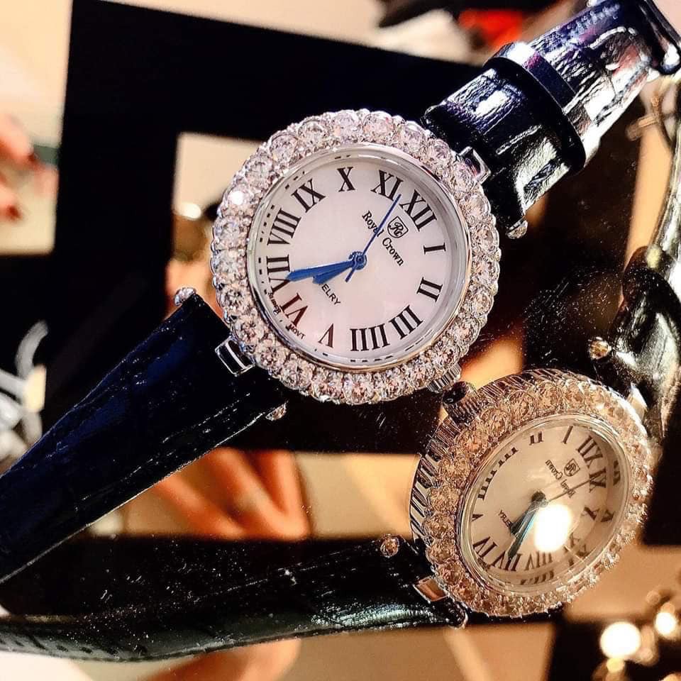 Đồng Hồ Nữ Chính Hãng Dây Da Royal Crown 6305 Chống Nước Chống Xước | BigBuy360 - bigbuy360.vn