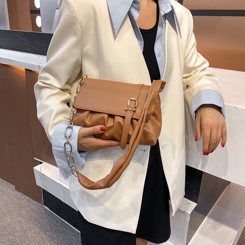 Túi xách đeo chéo vai bằng lụa cỡ nhỏ thời trang thu đông dành cho nữ 2021