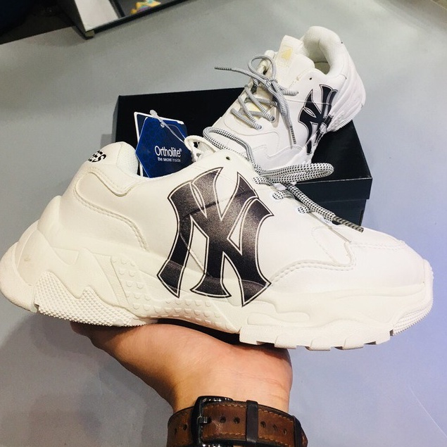 Giày thể thao NY đen ĐẾ HƠI Ố nam nữ Giầy MLB độn đế tăng chiều cao 2022