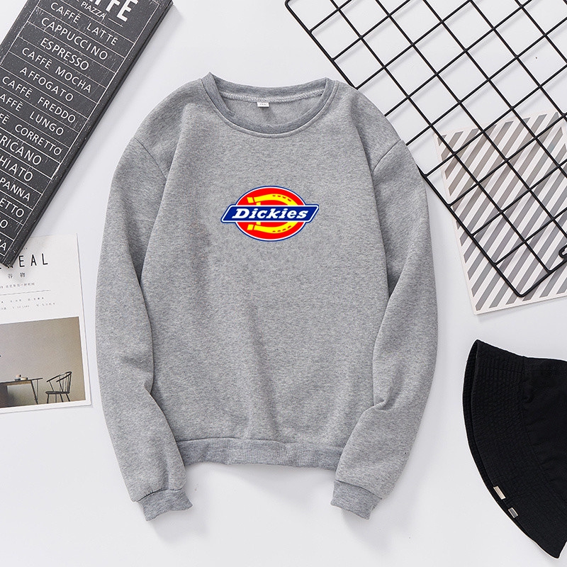DICKIES Áo Thun Tay Dài In Họa Tiết Dickiies Dáng Rộng Dày Dặn Thời Trang Thu Đông Cho Nam Và Nữ
