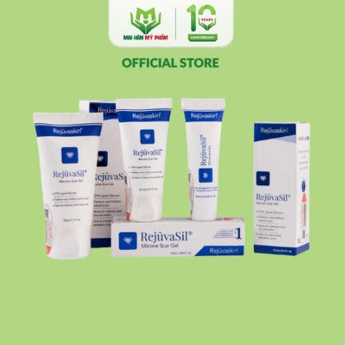 Gel ngăn ngừa sẹo và làm xẹp sẹo lồi, sẹo phì đại Rejuvaskin Rejuvasil 10ml-30ml