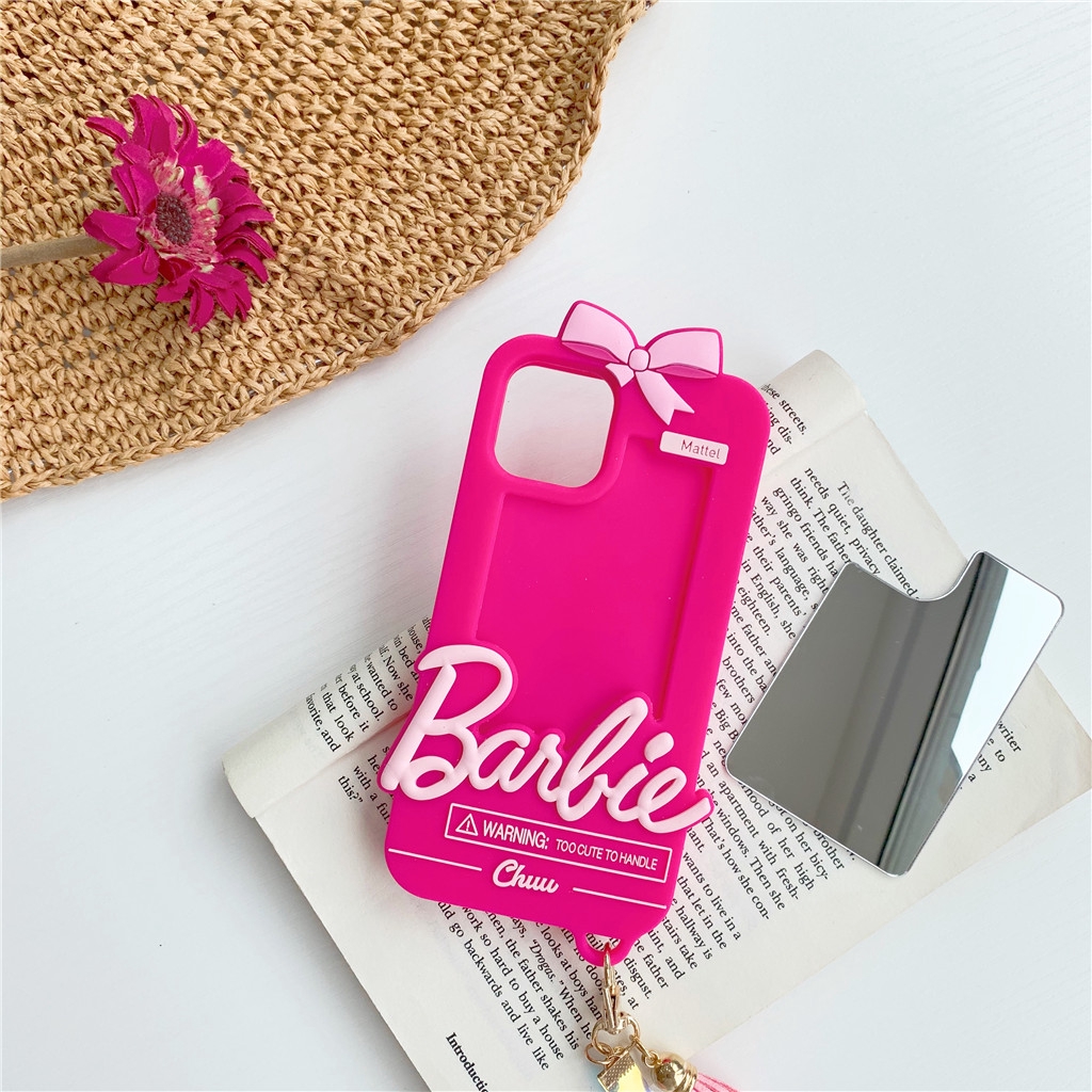 Hoạt Hình Ốp Điện Thoại Silicone Mặt Gương In Hình Barbie Cho Apple Iphone11 / 12pro Mimi Xr Xs Max I6 / 7 / 8plus