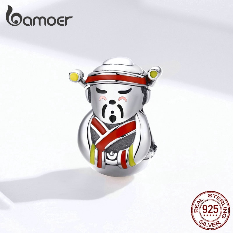 Hạt Phụ Kiện Bamoer Scc1373 Bằng Bạc 925 Hình Thần Tài Dùng Làm Vòng Tay Dễ Thương