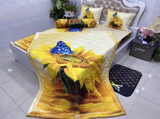 Drap thun lạnh 5D cao cấp mẫu hoa ( 3 màu)